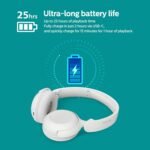 Philips TAH2209WT/97 On-ear wireless headphones 2000 series, Lightweight on-ear headphone, Natural sound. Dynamic Bass,Up to 25 hours play time, Clear calls, USB-C charging. - Image 5