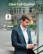 Philips TAT1139WT/97 1000 series True wireless headphones, Clear call quality, 13 mm drivers for punchy bass, IPX4 splash/sweat resistant, Ergonomic design for comfort, Up to 26 hours play time. Pocket-size charging case, White Color - Image 8