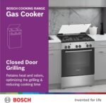 Bosch Free Standing Cooker 60CM, Gas Cooker 43.1 kg, Stainless Steel, German Engineering Cooking Range HGA120B51M - Image 3