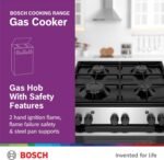 Bosch Free Standing Cooker 60CM, Gas Cooker 43.1 kg, Stainless Steel, German Engineering Cooking Range HGA120B51M - Image 4