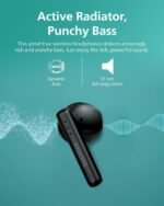 Philips TAT1139BK/97 1000 series True wireless headphones, Clear call quality, 13 mm drivers for punchy bass, IPX4 splash/sweat resistant, Ergonomic design for comfort, Up to 26 hours play time. Pocket-size charging case, Black Color - Image 9