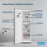 BEKO UPRIGHT FREEZER 313 LTR RFNE360X - Image 6