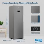 BEKO UPRIGHT FREEZER 313 LTR RFNE360X - Image 5