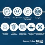 BEKO GAS COOKER 90 X 60 WITH FAN STEEL COLOR BGGR11127GX - Image 8