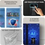 KROME REFRIGERATOR SIDE BY SIDE 820  LTR SBS820WIH WITH WATER DISPENSER - Image 3