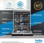 BEKO DISH WASHER 15 PLACE 8 PROGRAM MIDE IN TURKEY WARRANTI 1 YEARS FULL & 10 YEARS MOTOR BDEN38523XQ - Image 9