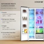 KROME REFRIGERATOR SIDE BY SIDE 820  LTR SBS820WIH WITH WATER DISPENSER - Image 6