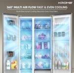 KROME REFRIGERATOR SIDE BY SIDE 820  LTR SBS820WIH WITH WATER DISPENSER - Image 4