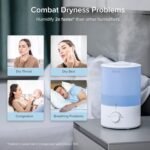 Levoit humidifier, Cool Mist Top Fill, 3L Water Tank with Essential Oil Diffuser, Operation that Lasts Up to 25 Hours, 3 Nights of Sleep, Waterless Auto-Off, Dishwasher Safe, Noise level - ‎28 dB, 2 years warranty. - Image 3