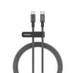 Philips DLC5030C/00 USB-C to USB-C Cable, 1 m, Max 60 W,Sync and Charge,Black braided cable,Supports USB 2.0 high-speed 480 Mbps data transfer rate. - Image 5