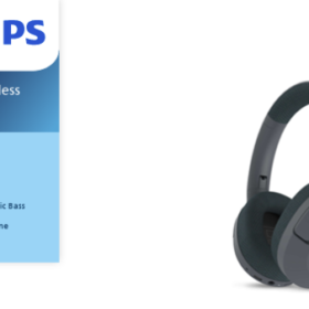 Philips TAH7508BK/97 Over-ear wireless headphones, Noise Canceling Pro, Lightweight over-ear headphones, Natural sound. Dynamic Bass, Up to 60 hours play time, 45 with noise canceling on, Solid Bluetooth multipoint connection.