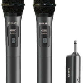 Philips DLM3401TP/00 Wireless Microphones, Dynamic microphone, Rechargeable receiver, Wireless 2.4GHz, Vocal sensitivity control, Full day play time.