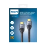 Philips SWV7015/10 HDMI cable, 4K 60Hz, 1,5 m, 18 Gbps, 3D experience, 28 AWG pure copper wire for best picture and sound quality.