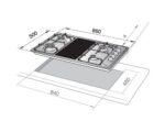 ELBA BI GAS HOB 90 CM EN95-545 XD MADE IN ITALY ( 1 YEAR FULL WARRANTY ) - Image 3