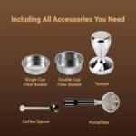 LePresso Commercial-Home Coffee Machine, Dual Boiler Coffee Maker, 15Bar Italian Pump, 6 Pre-Brewing Option with 58mm PortaFilter, Separate Hot Water and Milk Steamer, Automatic Pressure Relief - Image 5