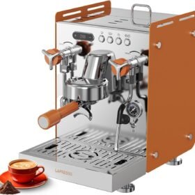 LePresso Commercial-Home Coffee Machine, Dual Boiler Coffee Maker, 15Bar Italian Pump, 6 Pre-Brewing Option with 58mm PortaFilter, Separate Hot Water and Milk Steamer, Automatic Pressure Relief